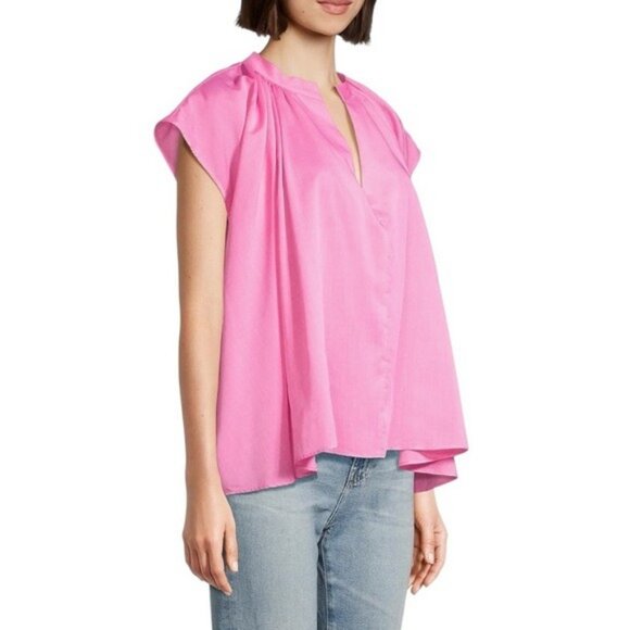 🌻NEW w/tags Anthropologie Harshman Pink Finch Blouse Size 2X - Picture 5 of 12